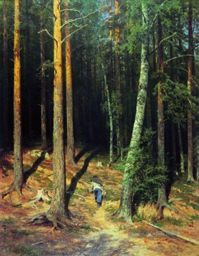 Gehölz Werke - Pinienwald 1878 klassische Landschaft Ivan Ivanovich Bäume